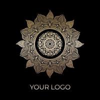 diseño vectorial del logotipo de mandala ornamental para la industria empresarial. elegante símbolo de logotipo premium y plantilla de icono para belleza y masaje. ilustración vectorial vector