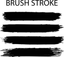 Black brush stroke template design vector