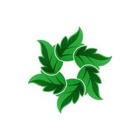 icono de hojas. deja el logotipo vectorial. ilustración de hojas. logotipo de la naturaleza. signo de símbolo verde ecológico. vector