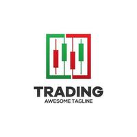 Trading financial vector logo. Trading icon. Candlestick trading. Trading stock symbol. Market chart sign.