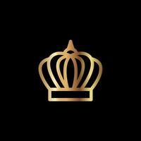 Crown icon. Crown vector illustration with golden color isolated on black background, suitable for icon, logo, or any design element using crown shape