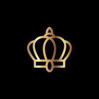 Crown icon. Crown vector illustration with golden color isolated on black background, suitable for icon, logo, or any design element using crown shape