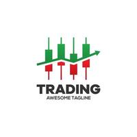 Trading financial vector logo. Trading icon. Candlestick trading. Trading stock symbol. Market chart sign.