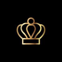 Crown icon. Crown vector illustration with golden color isolated on black background, suitable for icon, logo, or any design element using crown shape