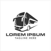 logotipo de autobús apto para el logotipo del autobús, el viaje o el logotipo de transporte. ilustración vectorial estilo de color plano vector