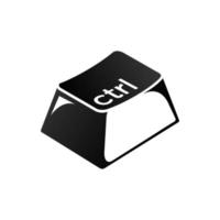 Ctrl keys on the keyboard. Control the key combination. Insert a keyboard shortcut for Windows devices. Computer keyboard icons. vector