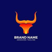 Bullhead logo. Bull icon. Bull illustration vector