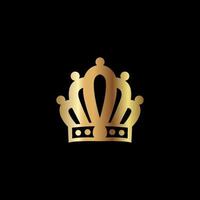 Crown icon. Crown vector illustration with golden color isolated on black background, suitable for icon, logo, or any design element using crown shape