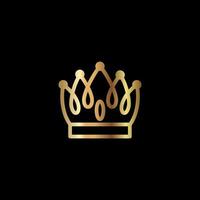 Crown icon. Crown vector illustration with golden color isolated on black background, suitable for icon, logo, or any design element using crown shape