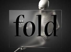 fold word on glass and skeleton photo