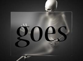 goes word on glass and skeleton photo