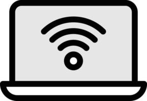 laptop wifi vector illustration on a background.Premium quality symbols.vector icons for concept and graphic design.