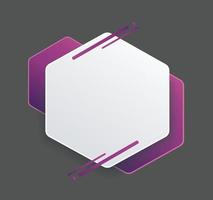 purple hexagon background template vector illustration