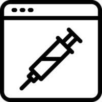 webpage injection vector illustration on a background.Premium quality symbols.vector icons for concept and graphic design.