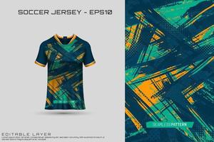 Sports jersey and t-shirt template sports jersey design vector mockup. Sports design for football, racing, gaming jersey. Vector.