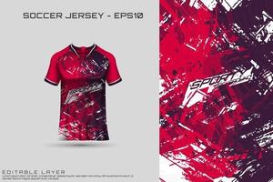 Sports jersey and t-shirt template sports jersey design vector mockup. Sports design for football, racing, gaming jersey. Vector.