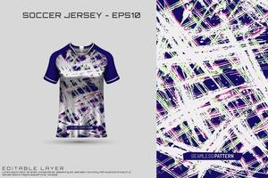 Sports jersey and t-shirt template sports jersey design vector mockup. Sports design for football, racing, gaming jersey. Vector.