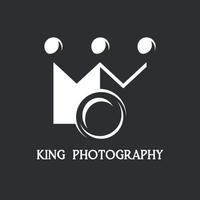 concept of photo studio logo design or photo logo with shape of a king's crown vector