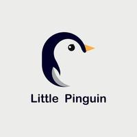 logotipo de diseño de concepto con forma de animal de pingüino lindo vector