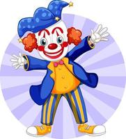 Colourful clown cartoon character vector