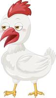White chicken in cartoon design vector
