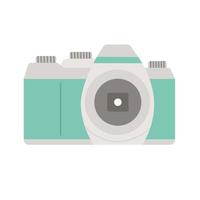 Summer colorful camera, flat design vector illustration