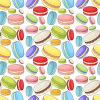 Seamless background design with colorful macaron vector