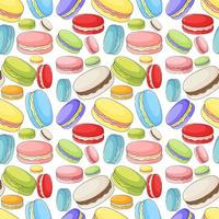 Seamless background design with colorful macaron vector