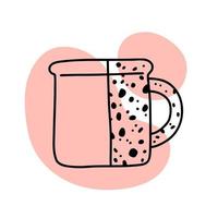 Coffee icon lineart, calm simple color vector illustration