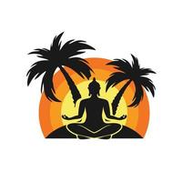 Buddha Meditation Yoga Vector