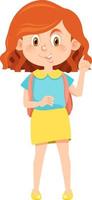 Female student cartoon character with backpack vector