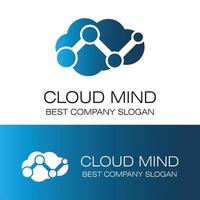 cloud mind logo design template.eps vector