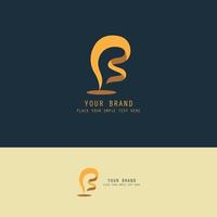 abstract swirl letter B logo.eps vector