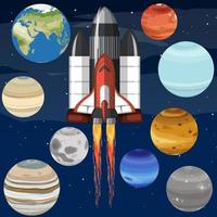 Set of space objects in space vector