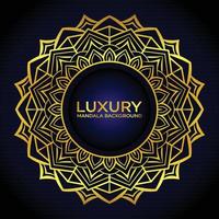 Golden mandala background design art vector