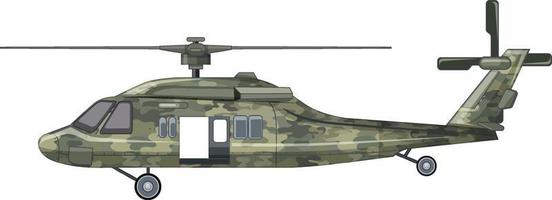 A military helicopter on white background vector