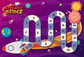 Game template with space theme background vector