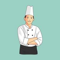 personaje del chef ilustrador vector