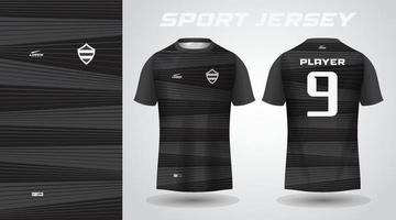 diseño de jersey deportivo de camiseta negra vector