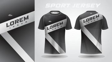 diseño de jersey deportivo de camiseta negra vector