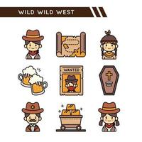 Cowboy Lifestyle During the Wild Wild West Period vector