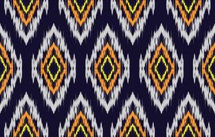 fabric ikat seamless pattern geometric ethnic traditional embroidery style.Design for background,carpet,mat,sarong,clothing,Vector illustration. vector