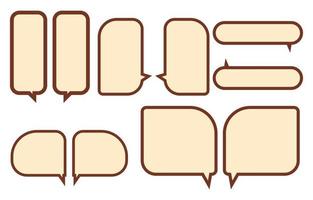 Set speech bubbles on white background. chat box or chat vector square message or communication icon Cloud speaking for comics and minimal message dialog