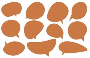 Set speech bubbles on white background. chat box or chat vector square message or communication icon Cloud speaking for comics and minimal message dialog