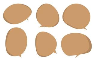 Set speech bubble on a white background, vector speaking or chat talk box , icon balloon text or communication,speak cloud for cartoon and comic, message dialog