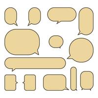 Set speech bubble on a white background, vector speaking or chat talk box , icon balloon text or communication,speak cloud for cartoon and comic, message dialog