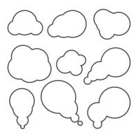 Set speech bubble on a white background, vector speaking or chat talk box , icon balloon text or communication,speak cloud for cartoon and comic, message dialog