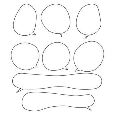 free shape bubble speech set on white background use for conversation,vector