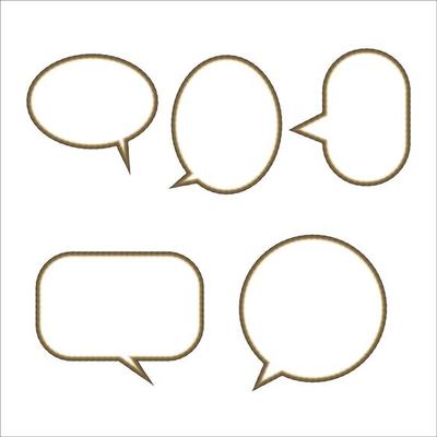 Set speech bubble on a white background, vector speaking or chat talk box , icon balloon text or communication,speak cloud for cartoon and comic, message dialog