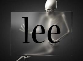 lee word on glass and skeleton photo